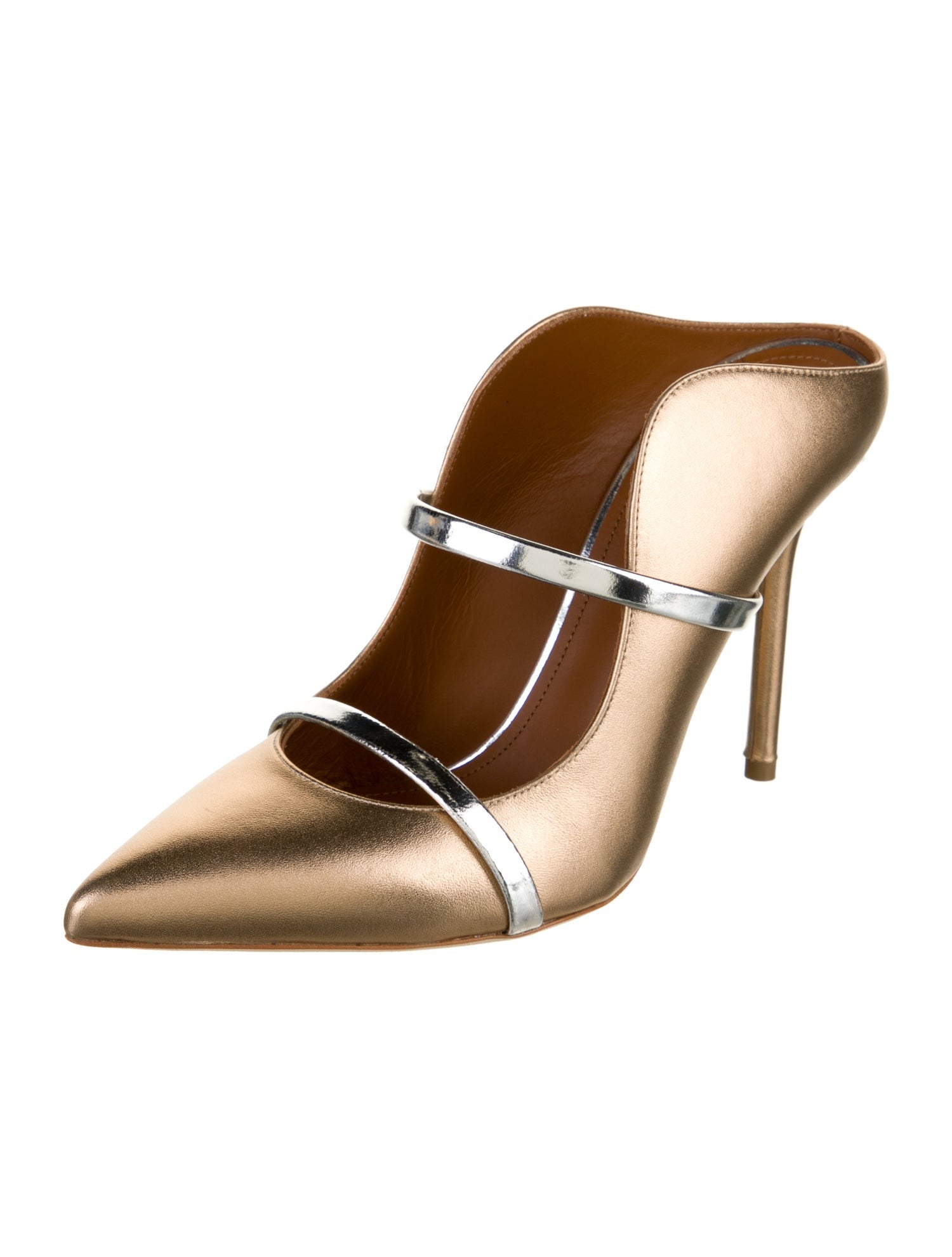 Malone Souliers Leather Cutout Accent Mules